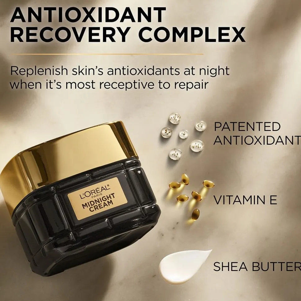 Cell Renewal Midnight Cream Anti-Aging Night Moisturizer with Antioxidants, Fragrance Free