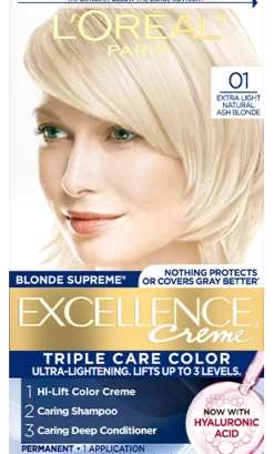Crème Triple Care Permanent Hair Color for 100% Gray Hair Coverage