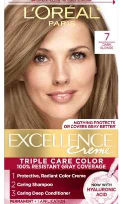 Crème Triple Care Permanent Hair Color for 100% Gray Hair Coverage