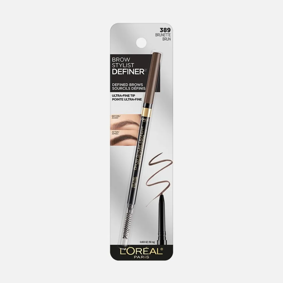Definer Mechanical Waterproof Ultra-Fine Tip Eyebrow Pencil with Spoolie Brush