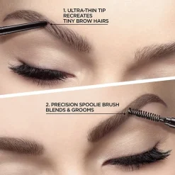 Definer Mechanical Waterproof Ultra-Fine Tip Eyebrow Pencil with Spoolie Brush