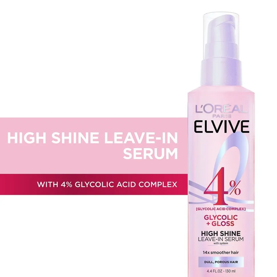 Elvive Glycolic + Gloss High Shine Leave-in Serum for Glossy Hair