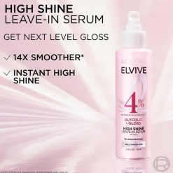 Elvive Glycolic + Gloss High Shine Leave-in Serum for Glossy Hair