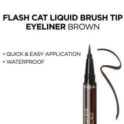 Flash Cat Eye Waterproof Brush Tip Liquid Eyeliner