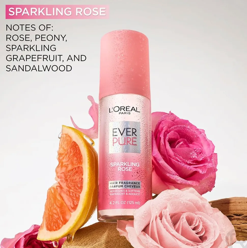 Hair Fragrance Spray for Delicately Scented Hair, Sparkling Rose