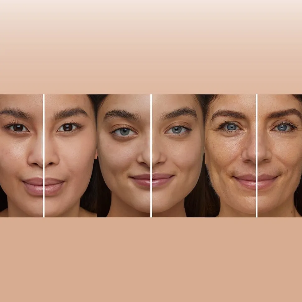 Nude Hyaluronic Tinted Serum Foundation with 1% Hyaluronic Acid, Lightweight Coverage For Dry Skin