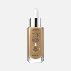 Nude Hyaluronic Tinted Serum Foundation with 1% Hyaluronic Acid, Lightweight Coverage For Dry Skin