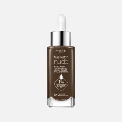 Nude Hyaluronic Tinted Serum Foundation with 1% Hyaluronic Acid, Lightweight Coverage For Dry Skin