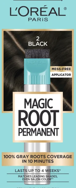 Permanent 10-Minute Root Coloring Kit for 100% Gray Hair Coverage