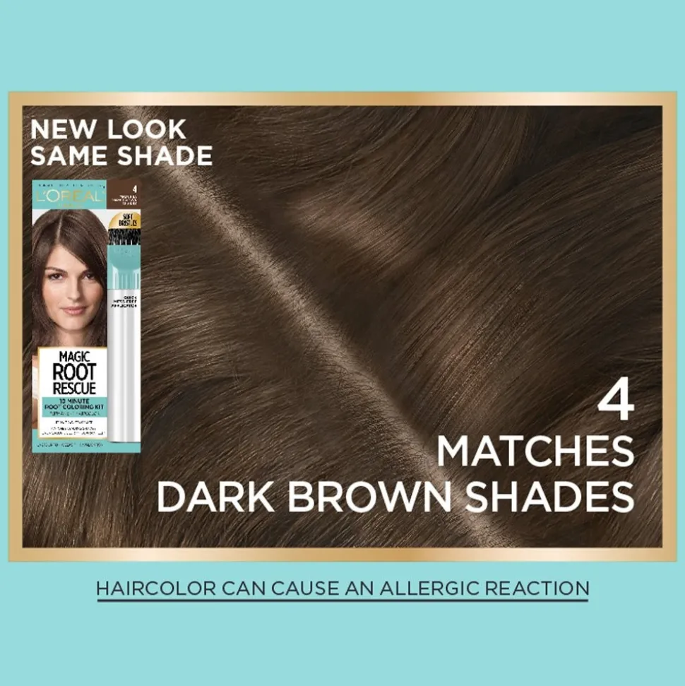 Permanent 10-Minute Root Coloring Kit for 100% Gray Hair Coverage