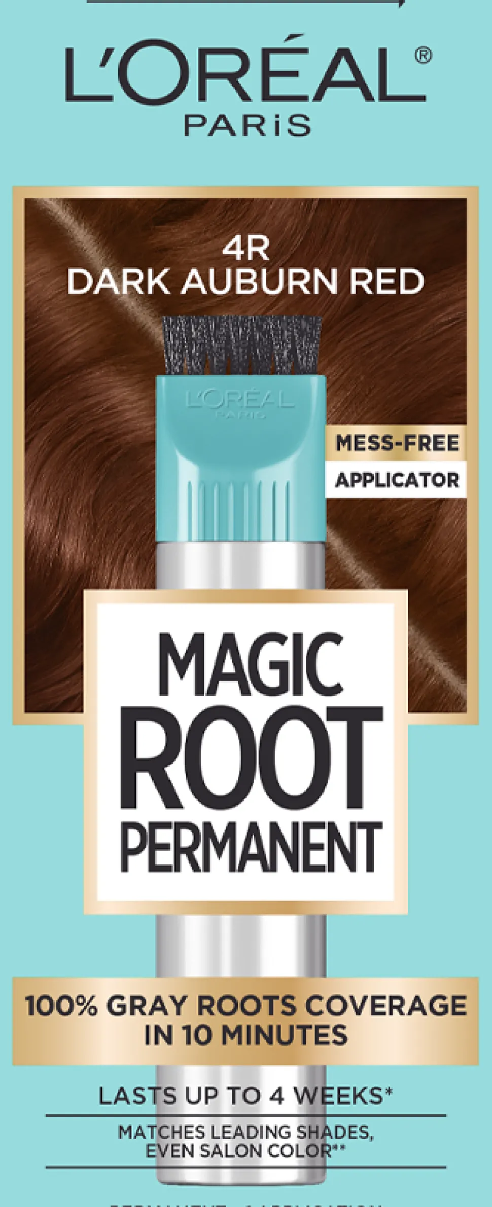 Permanent 10-Minute Root Coloring Kit for 100% Gray Hair Coverage