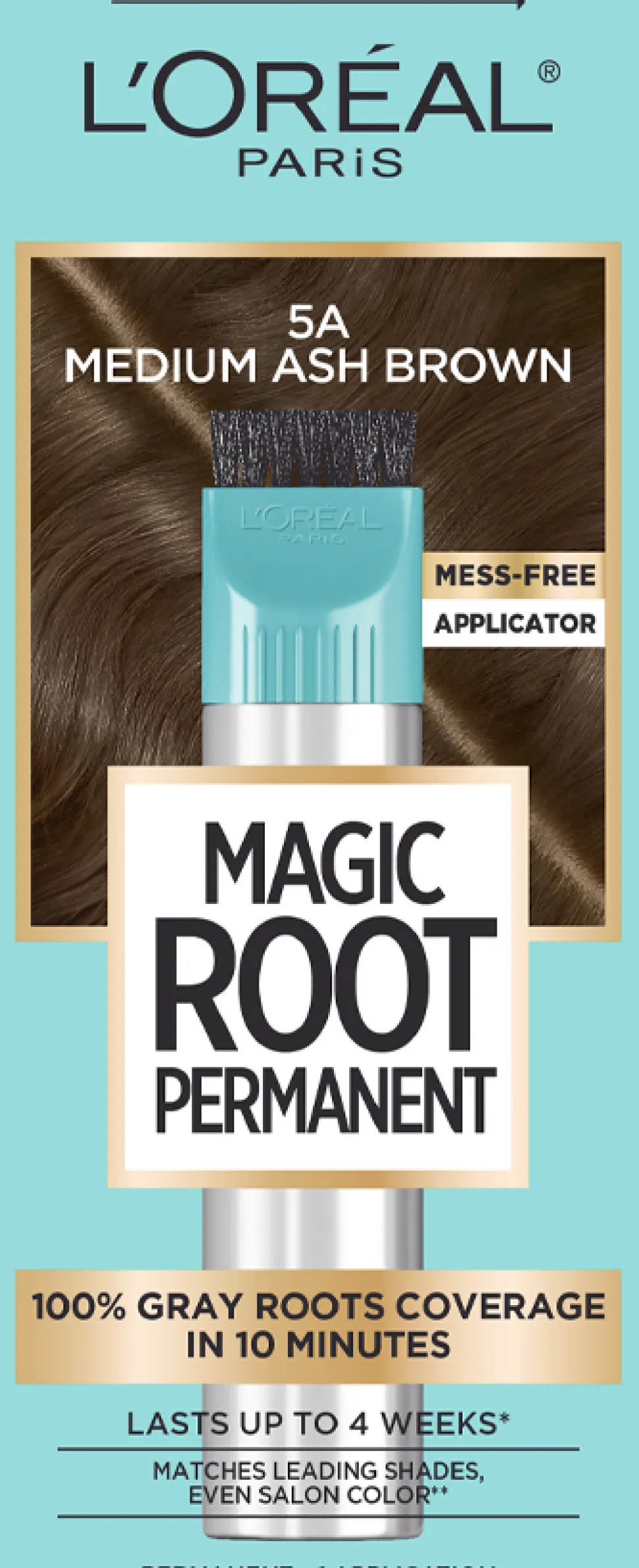 Permanent 10-Minute Root Coloring Kit for 100% Gray Hair Coverage