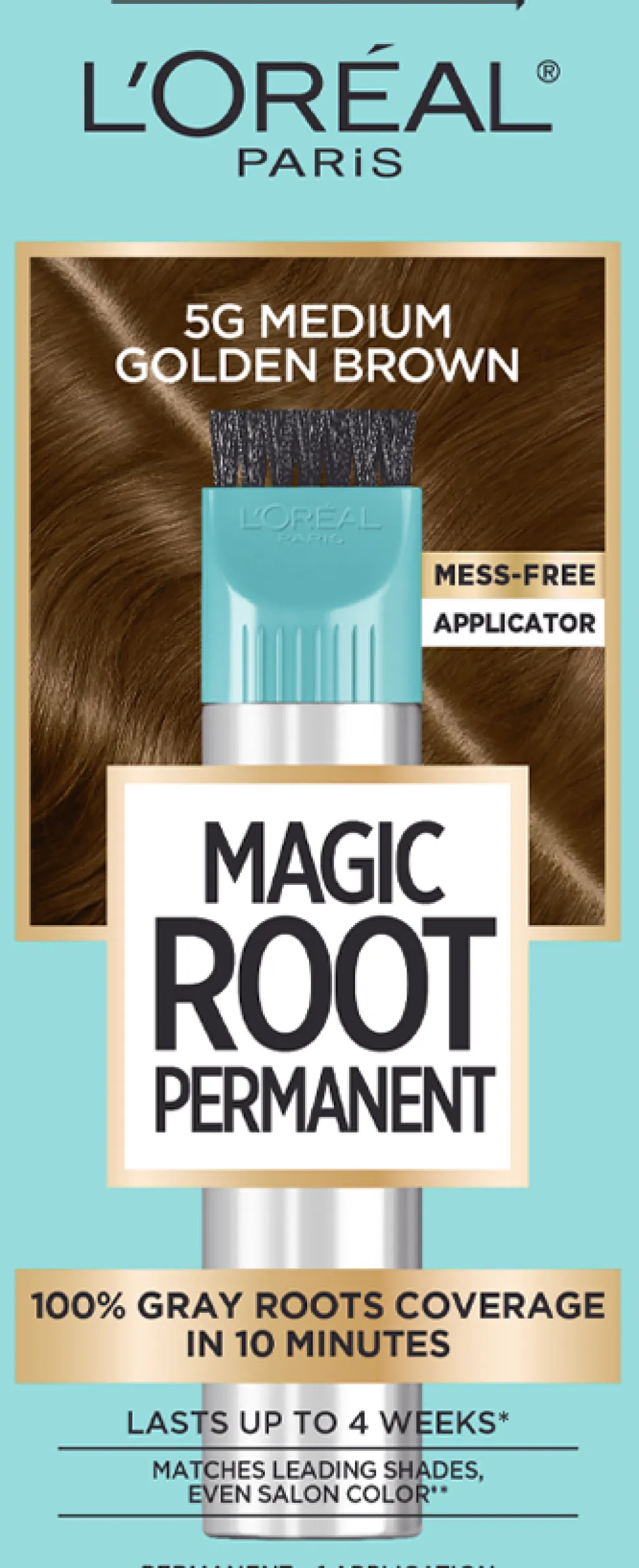 Permanent 10-Minute Root Coloring Kit for 100% Gray Hair Coverage