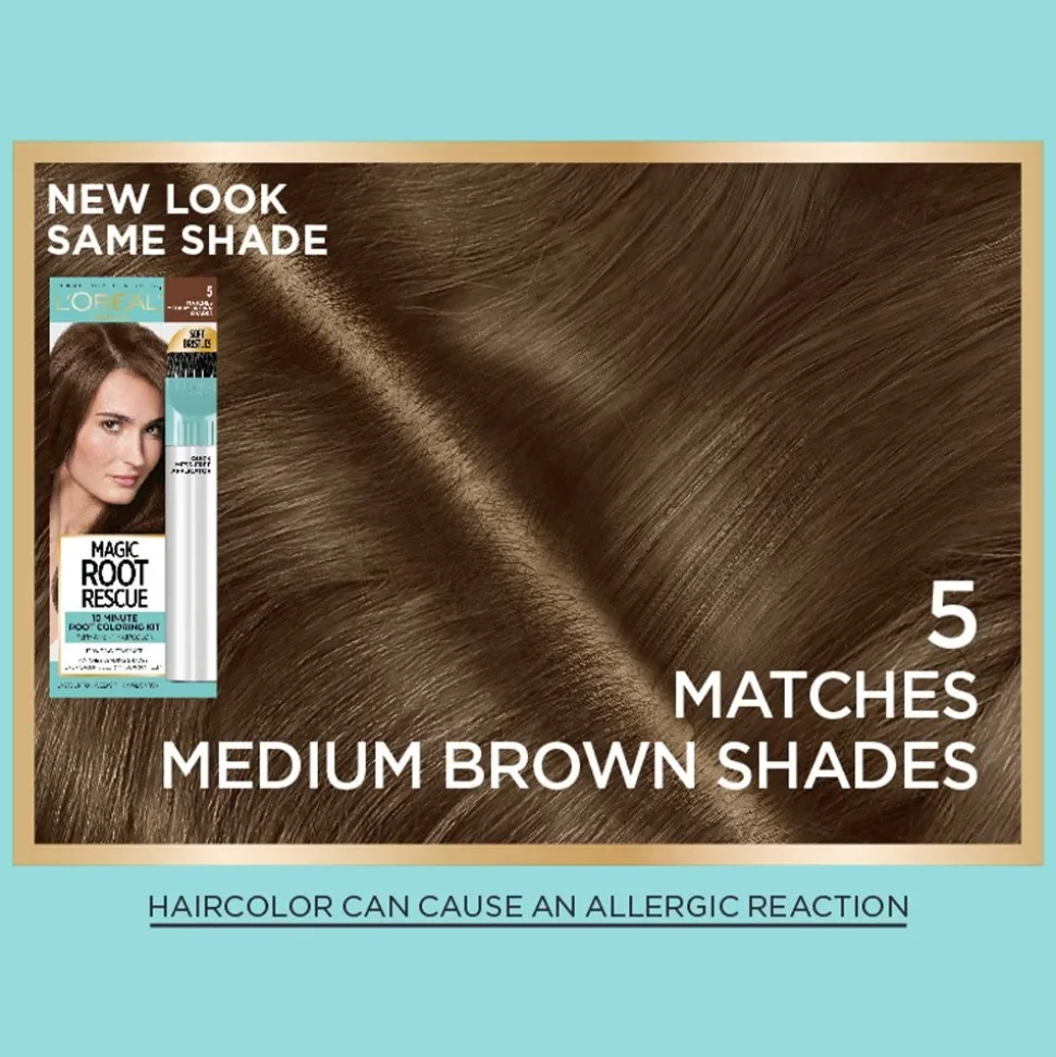 Permanent 10-Minute Root Coloring Kit for 100% Gray Hair Coverage