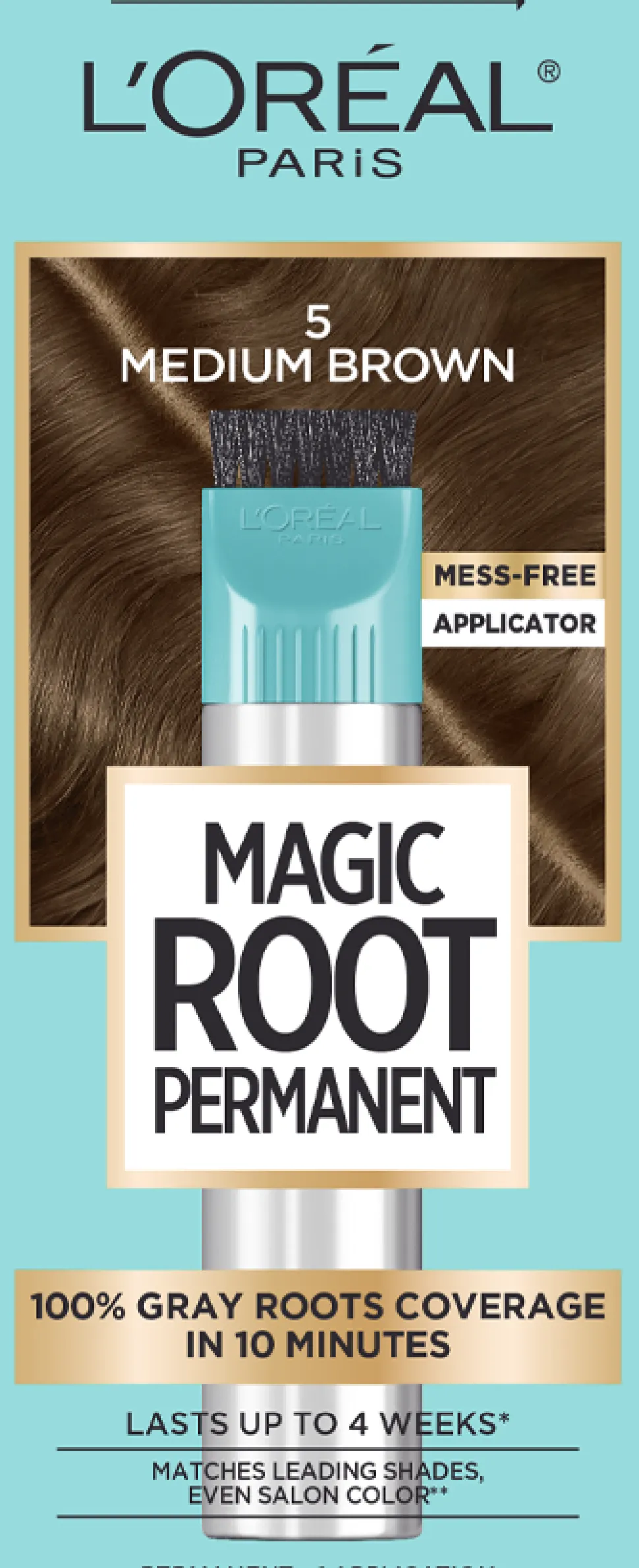 Permanent 10-Minute Root Coloring Kit for 100% Gray Hair Coverage
