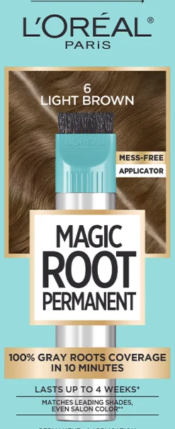 Permanent 10-Minute Root Coloring Kit for 100% Gray Hair Coverage