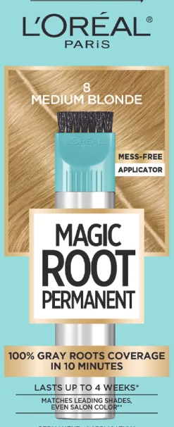 Permanent 10-Minute Root Coloring Kit for 100% Gray Hair Coverage