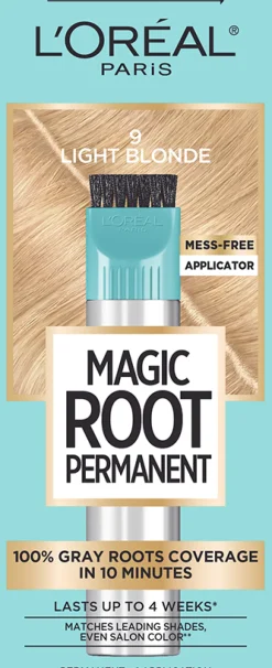 Permanent 10-Minute Root Coloring Kit for 100% Gray Hair Coverage