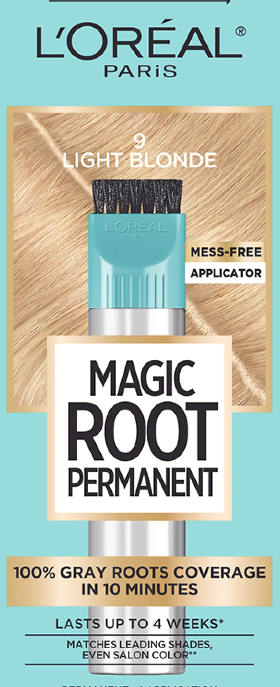 Permanent 10-Minute Root Coloring Kit for 100% Gray Hair Coverage