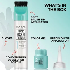 Permanent 10-Minute Root Coloring Kit for 100% Gray Hair Coverage
