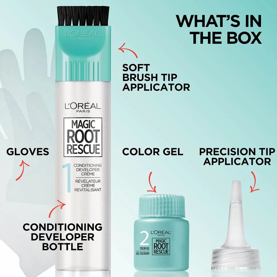 Permanent 10-Minute Root Coloring Kit for 100% Gray Hair Coverage