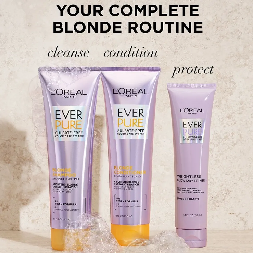 Sulfate Free Blonde Shampoo for Brightening Blonde Hair