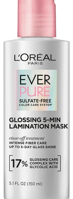 Sulfate-Free Glossing 5-Min Lamination Hair Mask for Shiny Hair
