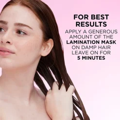 Sulfate-Free Glossing 5-Min Lamination Hair Mask for Shiny Hair