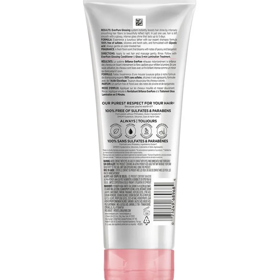 Sulfate-Free Glossing Shampoo for Shiny Hair