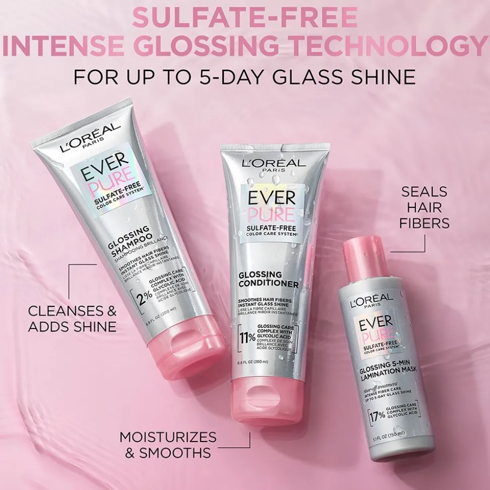 Sulfate-Free Glossing Shampoo for Shiny Hair