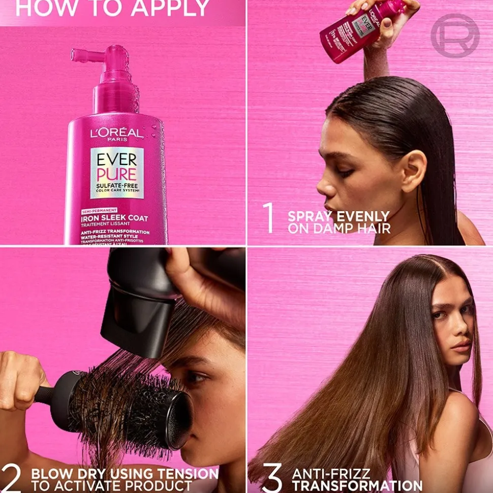 Sulfate Free Iron Sleek Coat Smoothing Treatment for Frizzy Hair