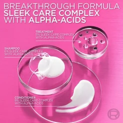 Sulfate Free Iron Sleek Smoothing Shampoo for Frizzy Hair