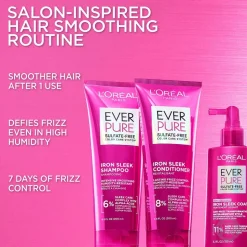 Sulfate Free Iron Sleek Smoothing Shampoo for Frizzy Hair