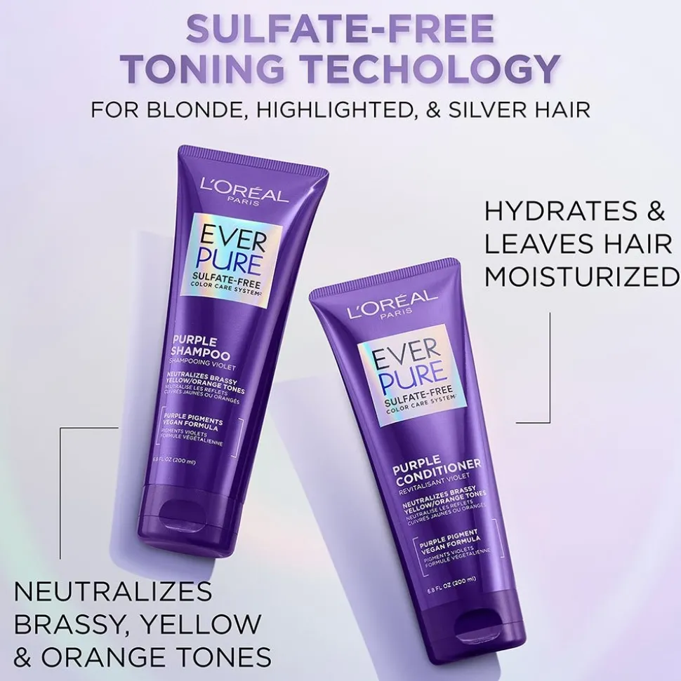 Sulfate Free Purple Conditioner for Toning Blonde Hair