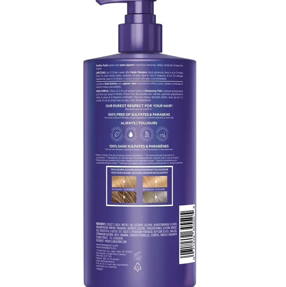 Sulfate Free Purple Conditioner for Toning Blonde Hair