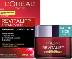 Triple Power Anti-Aging Moisturizer with SPF 30 for Wrinkles, Firmness & Brightness