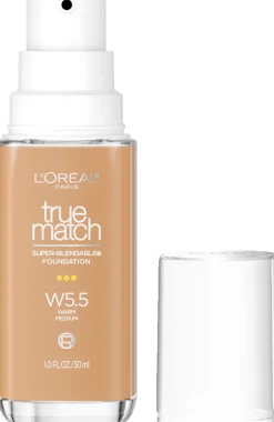 True Match Super-Blendable Skincare Infused Foundation for Buildable Medium Coverage