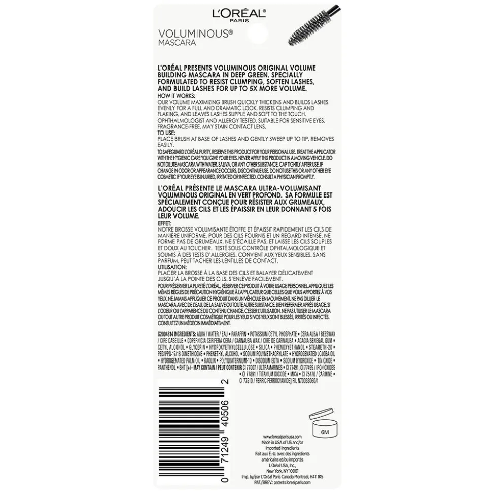 Voluminous Original Washable Mascara for Bold Volume and Color