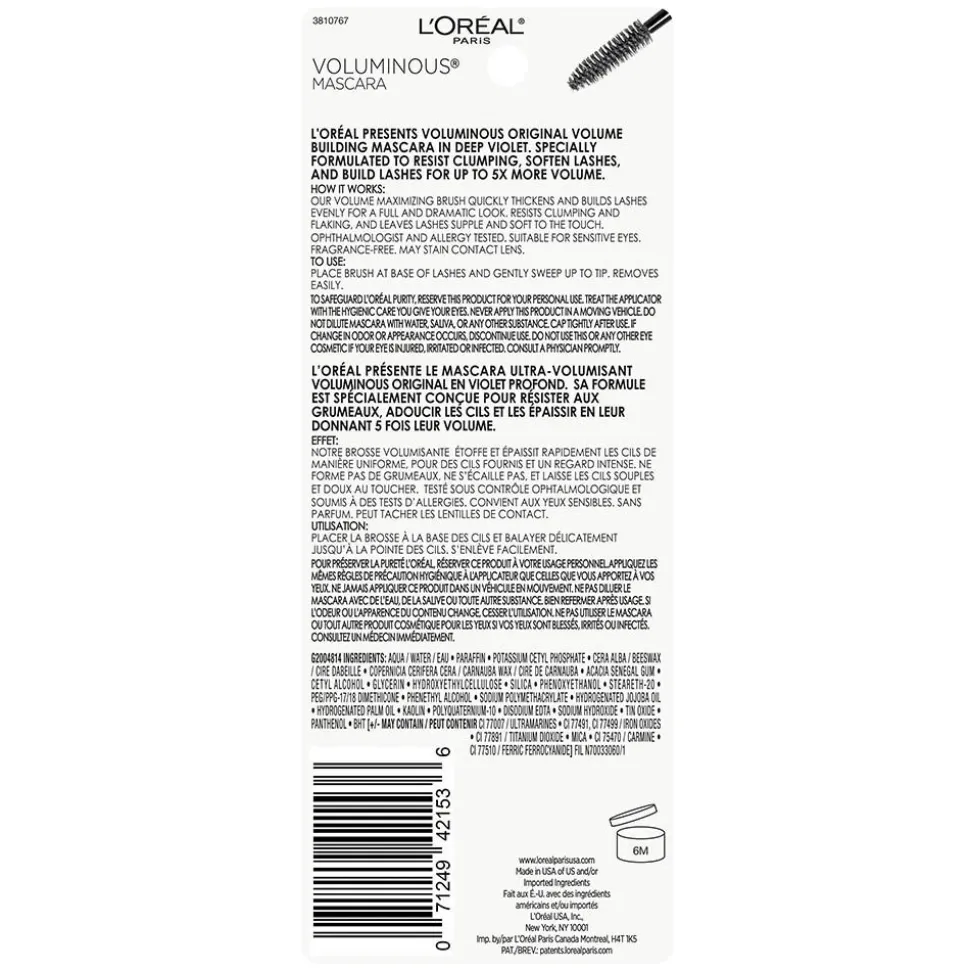 Voluminous Original Washable Mascara for Bold Volume and Color